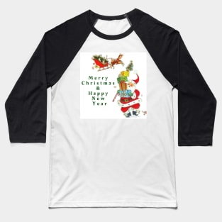 retro vintage pink santa claus Baseball T-Shirt